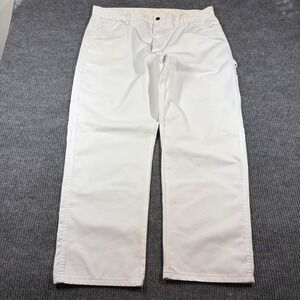 Dickies Pants Men's 40x30 White Painter Carpenter Utility Workwear Outdoors